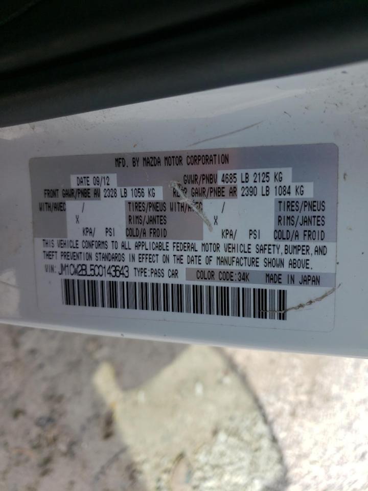 Photo 10 from auction – 2012 MAZDA 5 with VIN JM1CW2BL5C0143643