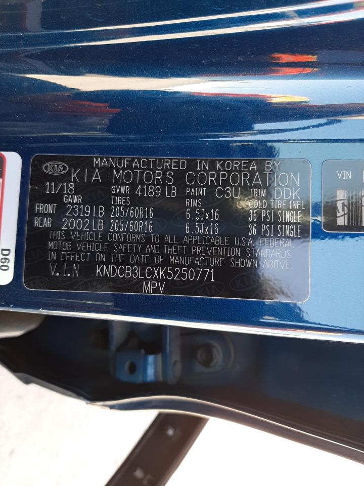 Photo 10 from auction – 2019 KIA NIRO FE with VIN KNDCB3LCXK5250771