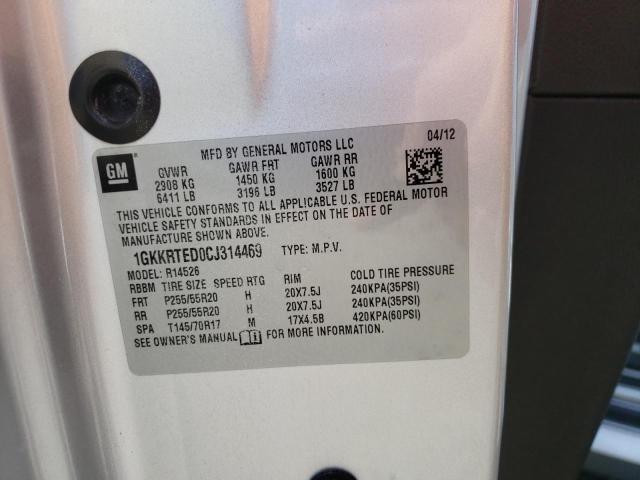 Photo 10 from auction – 2012 GMC ACADIA DEN with VIN 1GKKRTED0CJ314469