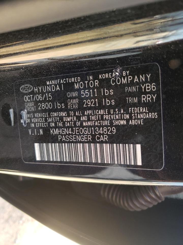 Photo 10 from auction – 2016 HYUNDAI GENESIS 3. with VIN KMHGN4JE0GU134829