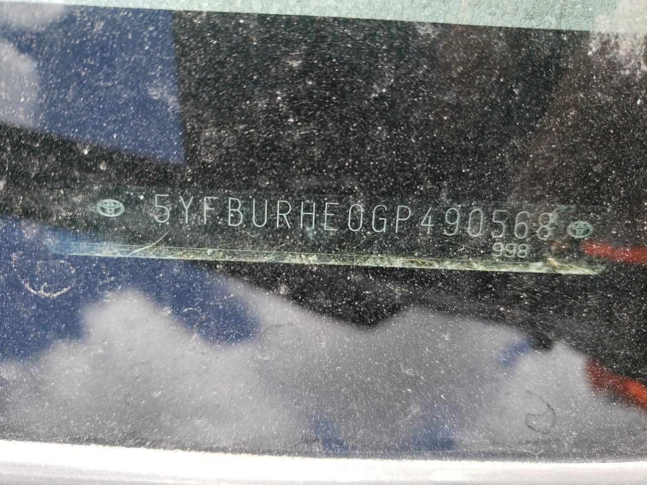Photo 10 from auction – 2016 TOYOTA COROLLA L with VIN 5YFBURHE0GP490568