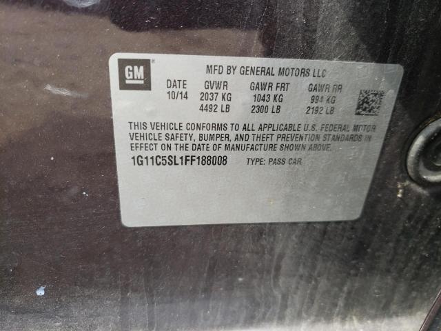 Photo 10 from auction – 2015 CHEVROLET MALIBU with VIN 1G11C5SL1FF188008