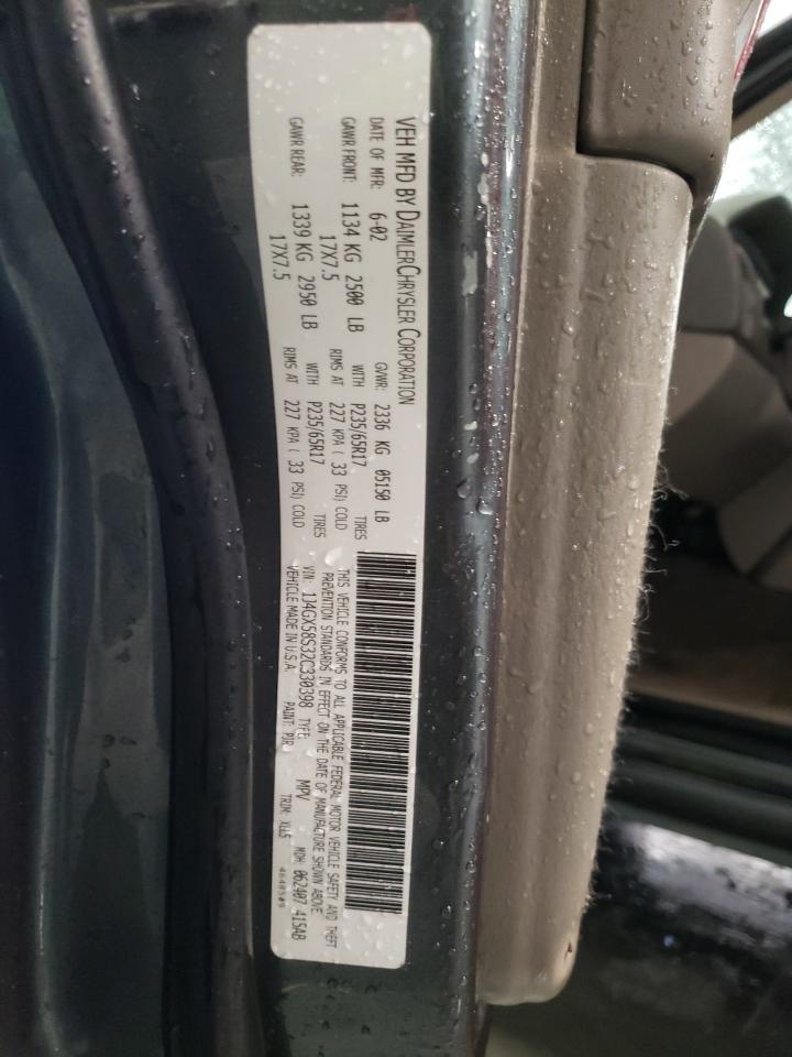 Photo 10 from auction – 2002 JEEP GRAND CHER with VIN 1J4GX58S32C330398