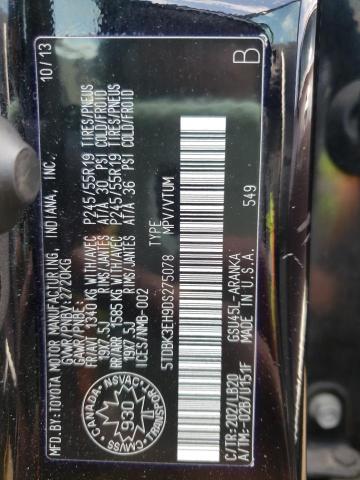 Photo 10 from auction – 2013 TOYOTA HIGHLANDER with VIN 5TDBK3EH9DS275078