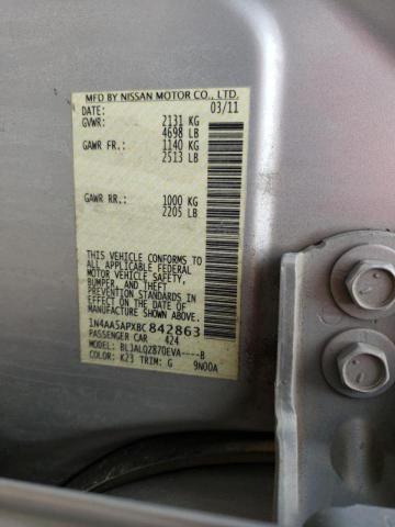 Photo 10 from auction – 2011 NISSAN MAXIMA S with VIN 1N4AA5APXBC842863