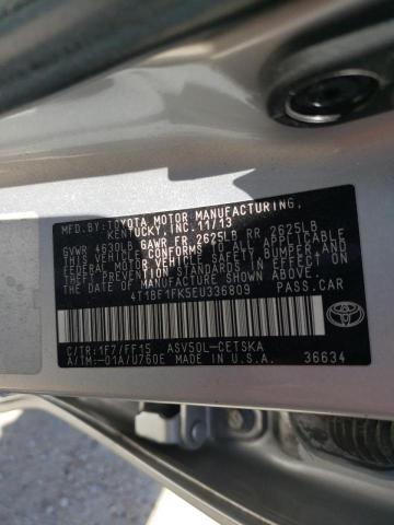 Photo 10 from auction – 2014 TOYOTA CAMRY L with VIN 4T1BF1FK5EU336809