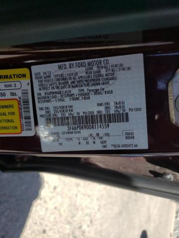 Photo 10 from auction – 2013 FORD FUSION TIT with VIN 3FA6P0K90DR114559
