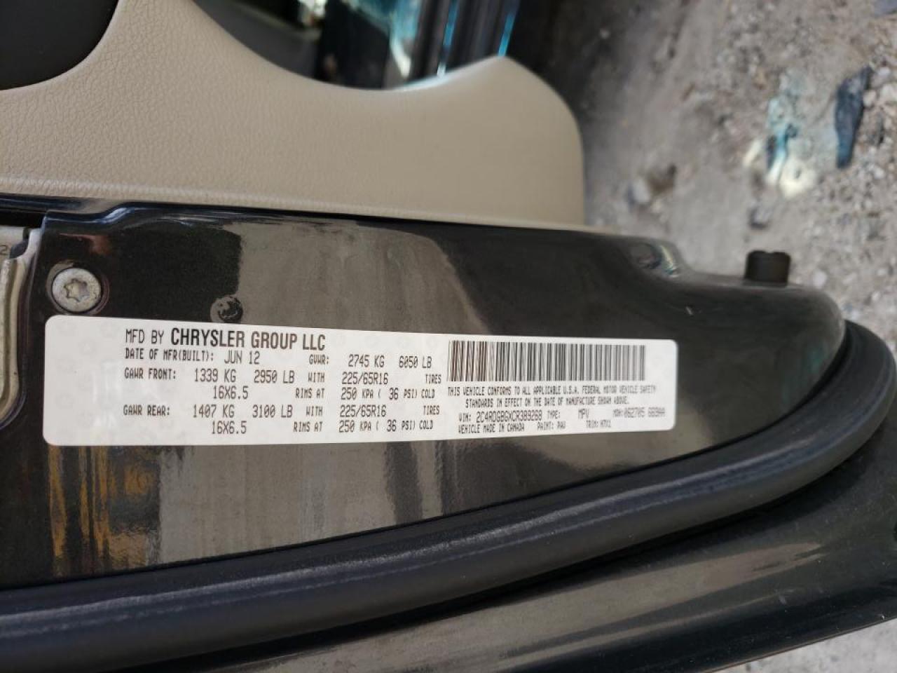 Photo 10 from auction – 2012 DODGE GRAND CARA with VIN 2C4RDGBGXCR389268