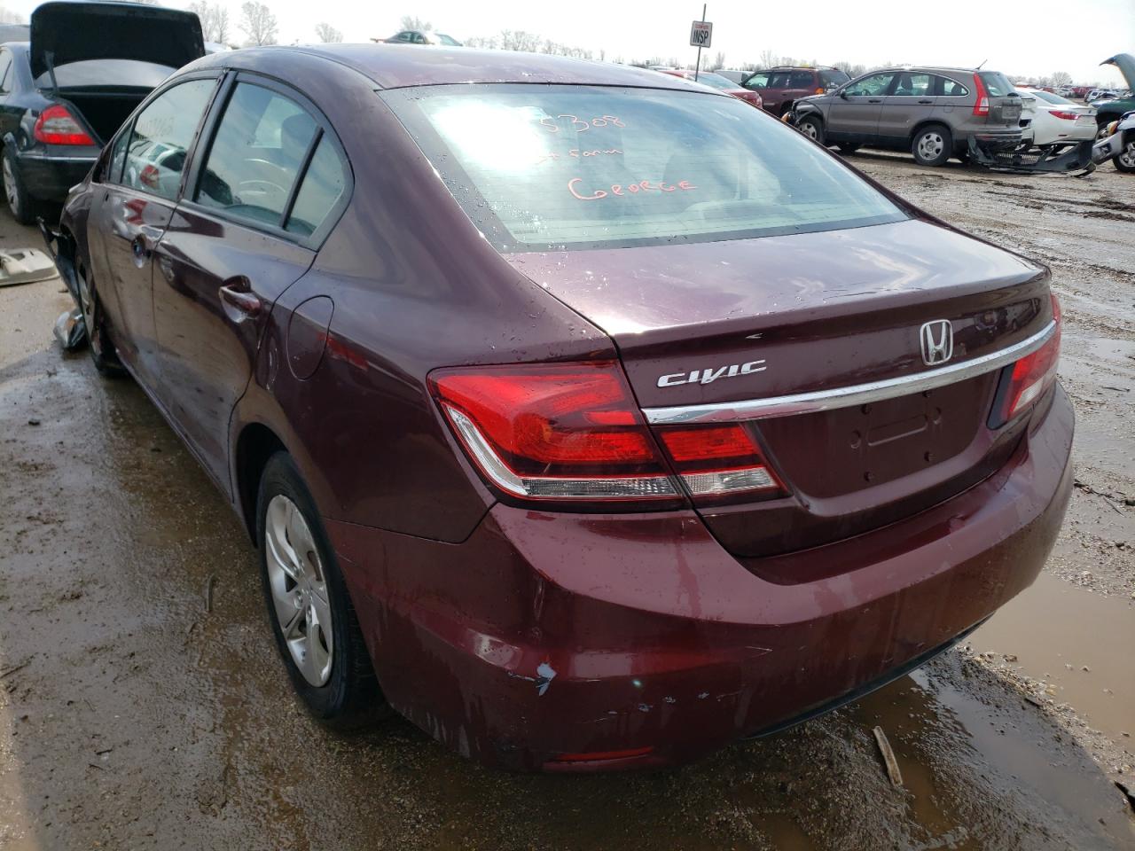 Photo 3 from auction – 2015 HONDA CIVIC LX with VIN 19XFB2F51FE045242