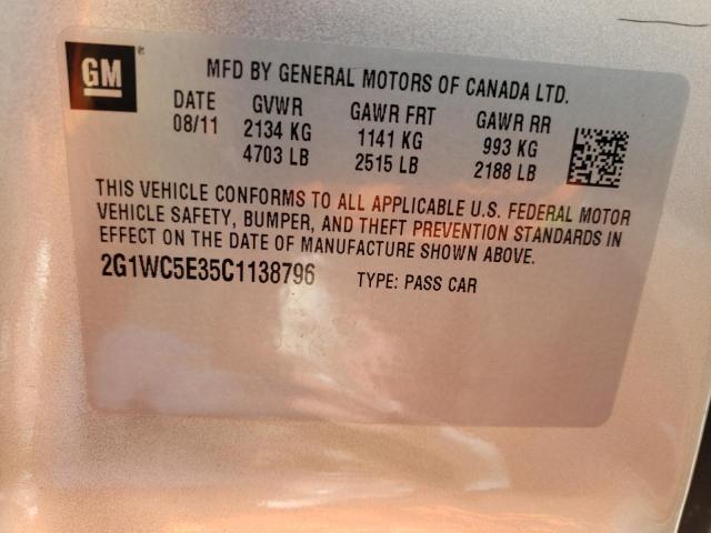 Photo 10 from auction – 2012 CHEVROLET IMPALA LTZ with VIN 2G1WC5E35C1138796