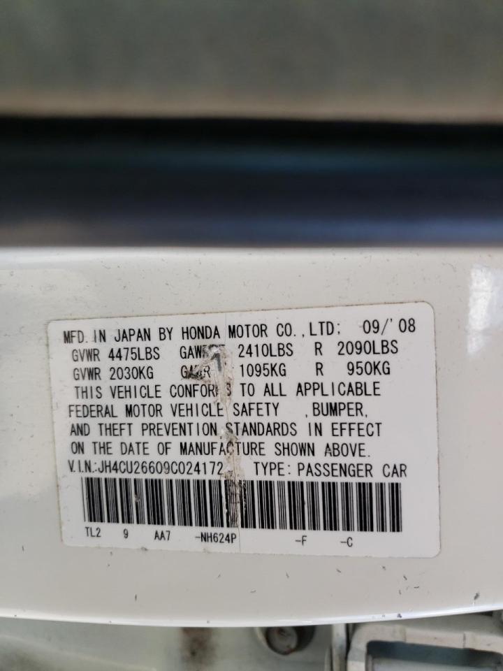 Photo 10 from auction – 2009 ACURA TSX with VIN JH4CU26609C024172