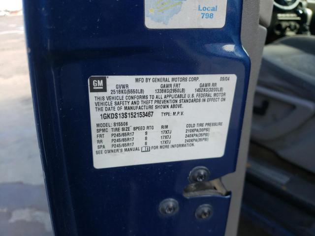 Photo 10 from auction – 2005 GMC ENVOY with VIN 1GKDS13S152153467