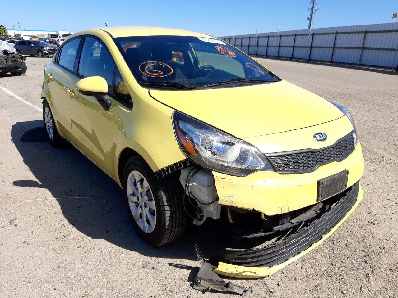 KIA RIO LX 2016 with VIN KNADM4A31G6669498 - Photo from auction