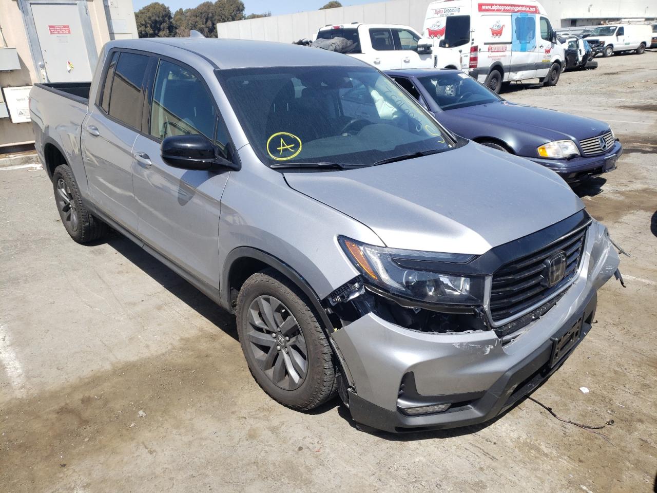 HONDA RIDGELINE 2022 with VIN 5FPYK3F10NB007058 - Photo from auction