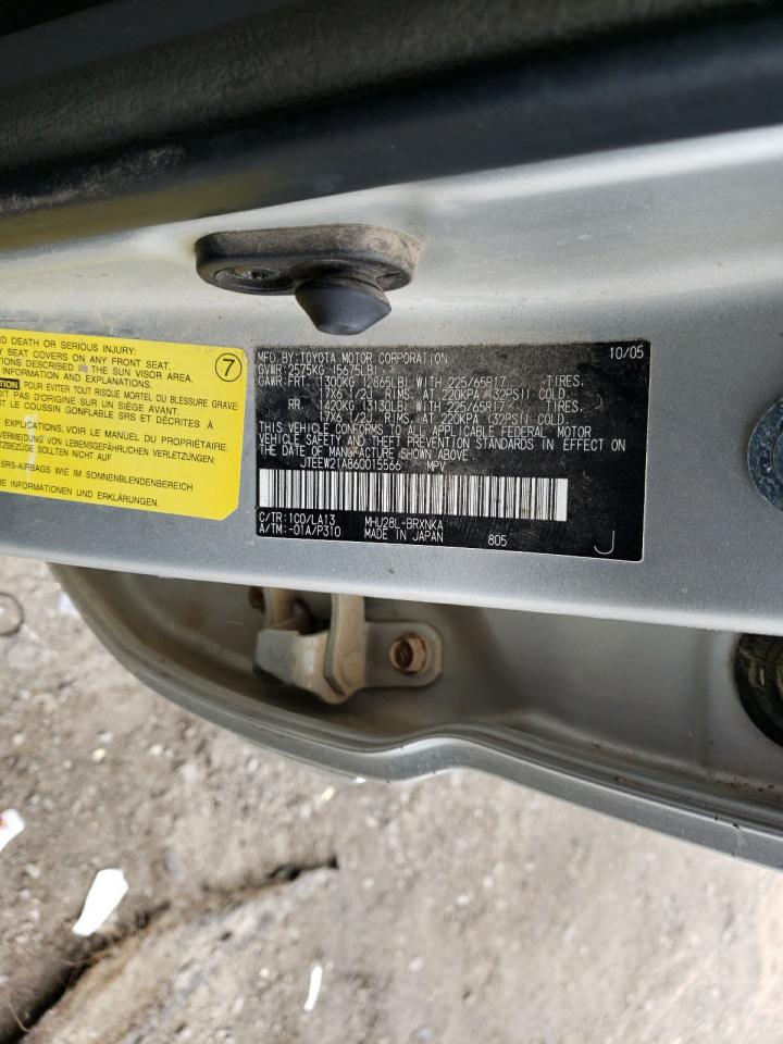 Photo 10 from auction – 2006 TOYOTA HIGHLANDER with VIN JTEEW21A860015566