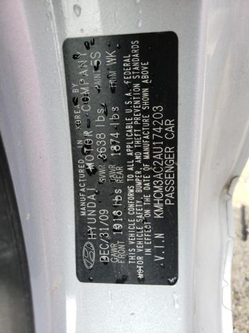 Photo 10 from auction – 2010 HYUNDAI ACCENT with VIN KMHCM3AC2AU174203
