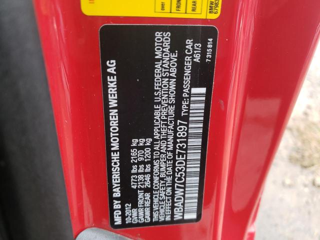 Photo 10 from auction – 2013 BMW 328 I SULE with VIN WBADW7C53DE731897