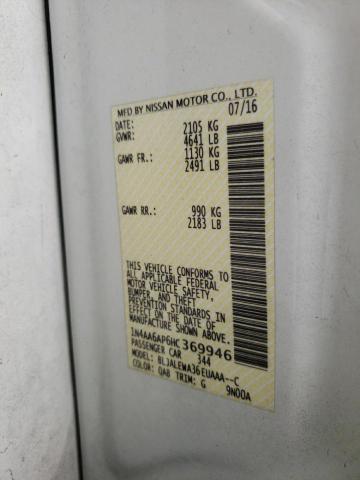 Photo 10 from auction – 2017 NISSAN MAXIMA 3.5 with VIN 1N4AA6AP6HC369946