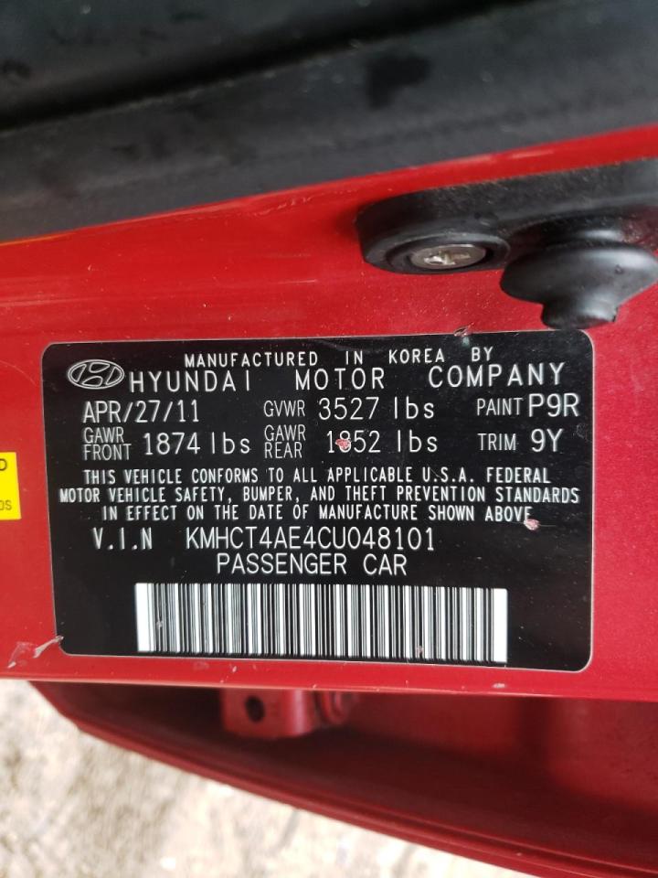 Photo 10 from auction – 2012 HYUNDAI ACCENT GLS with VIN KMHCT4AE4CU048101