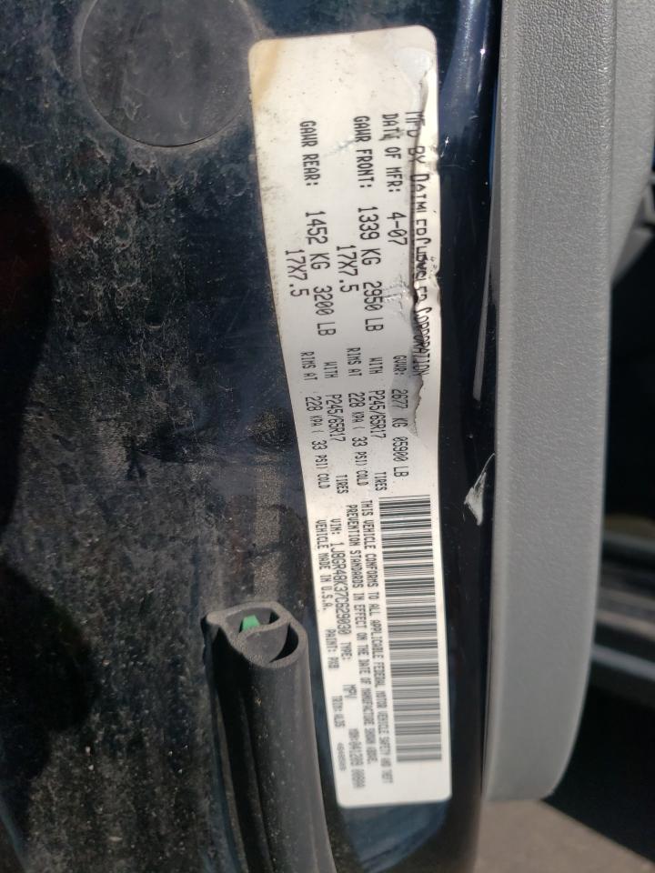 Photo 10 from auction – 2007 JEEP GRAND CHER with VIN 1J8GR48K37C629030
