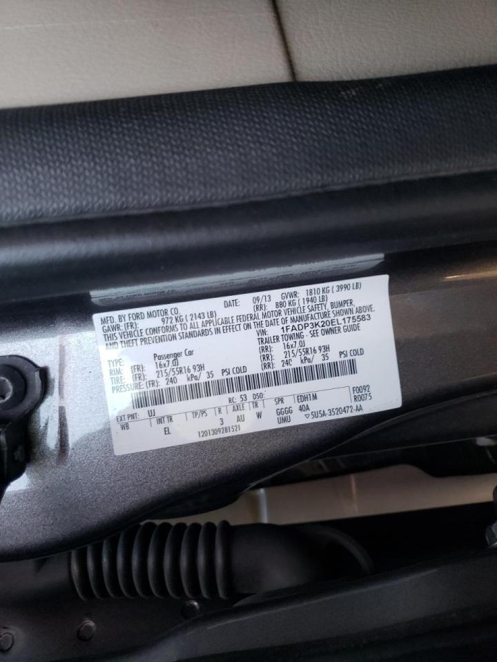 Photo 10 from auction – 2014 FORD FOCUS SE with VIN 1FADP3K20EL175583