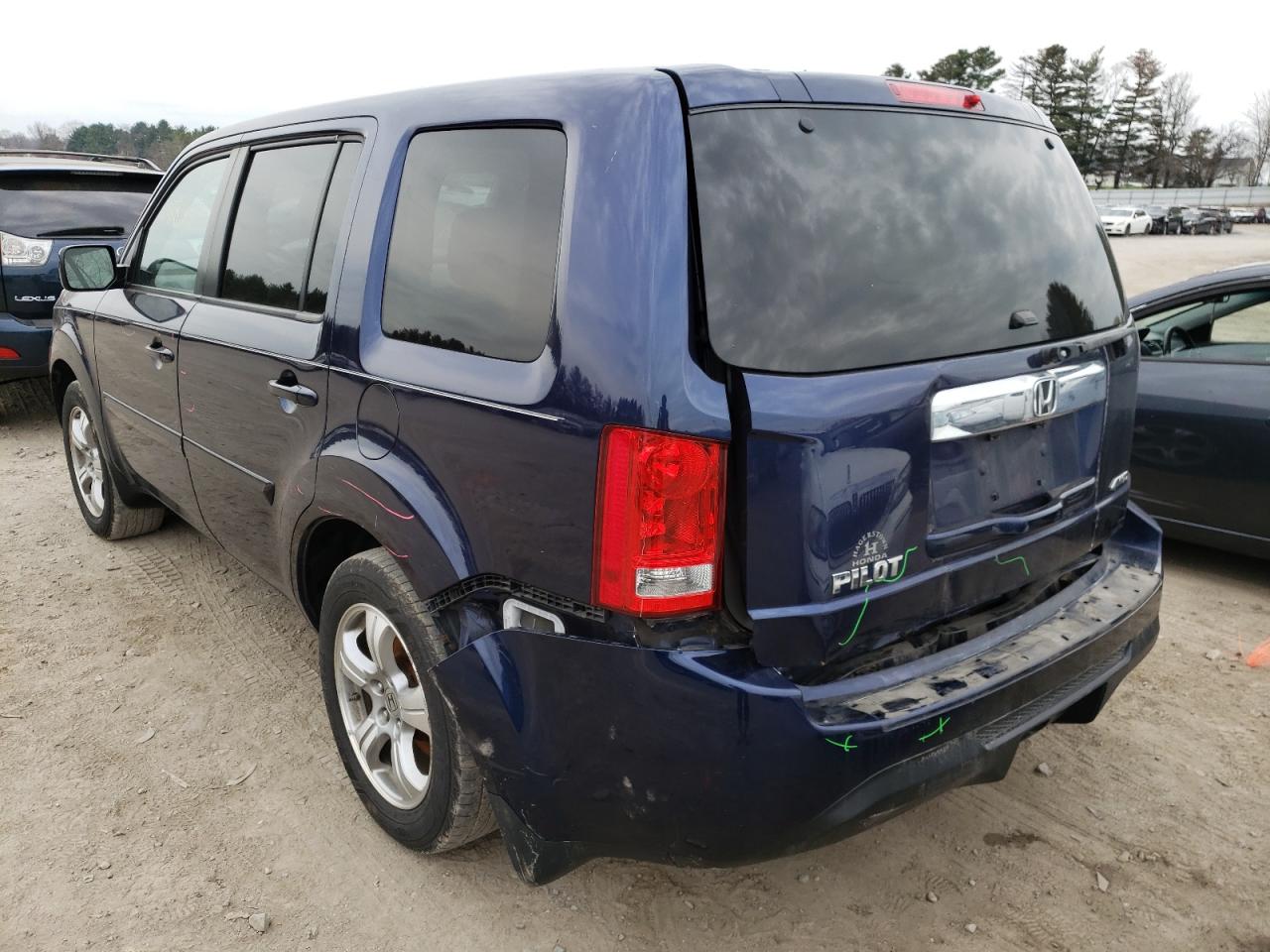 Photo 3 from auction – 2013 HONDA PILOT EX with VIN 5FNYF4H47DB079884