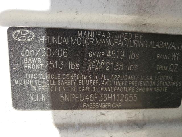 Photo 10 from auction – 2006 HYUNDAI SONATA GLS with VIN 5NPEU46F36H112655