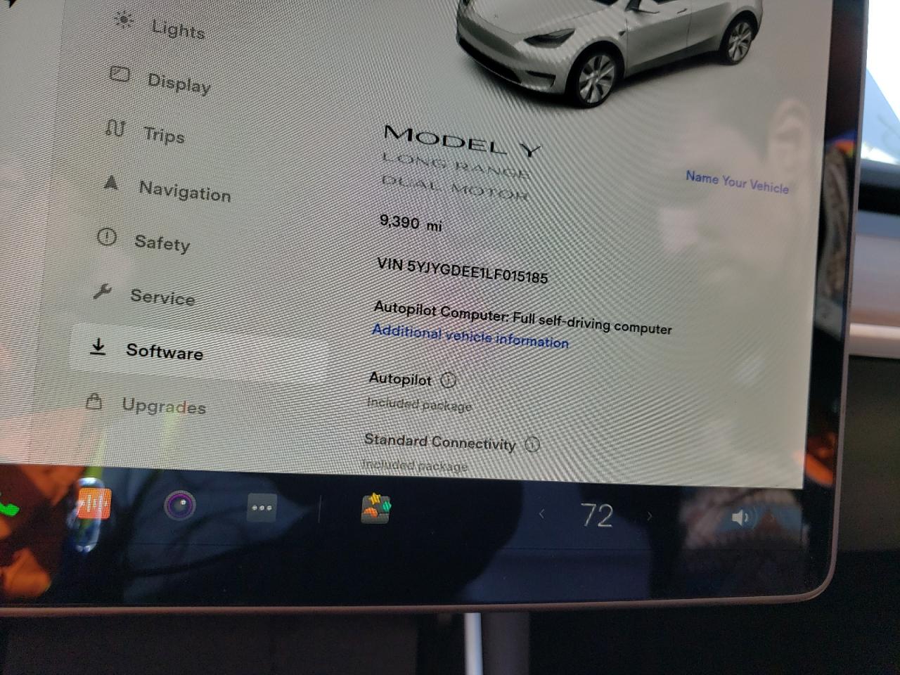 Photo 8 from auction – 2020 TESLA MODEL Y with VIN 5YJYGDEE1LF015185