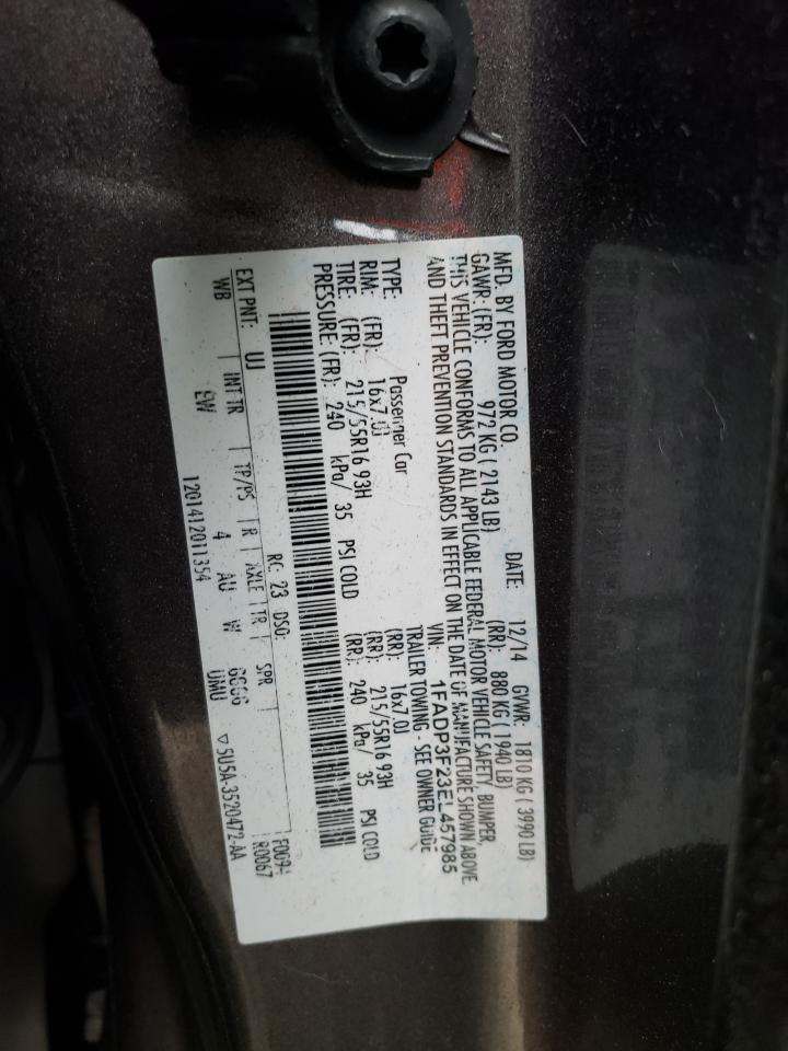 Photo 10 from auction – 2014 FORD FOCUS SE with VIN 1FADP3F23EL457985