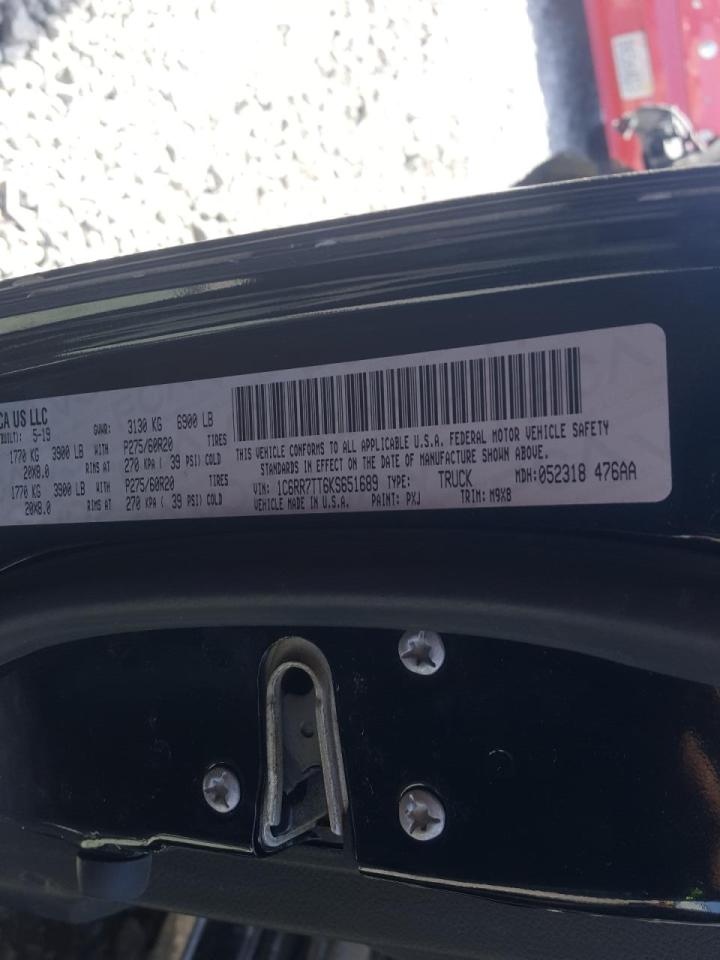 Photo 10 from auction – 2019 RAM 1500 CLASS with VIN 1C6RR7TT6KS651689