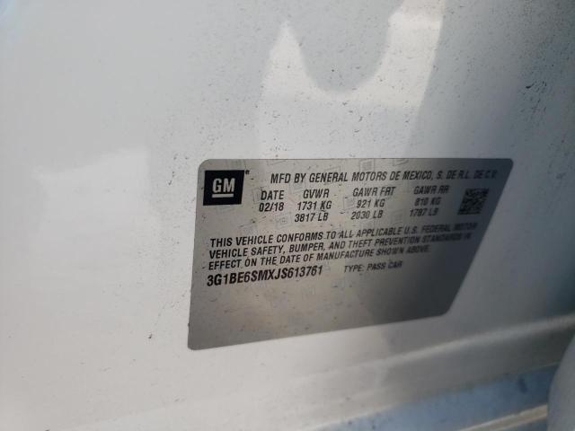 Photo 10 from auction – 2018 CHEVROLET CRUZE LT with VIN 3G1BE6SMXJS613761