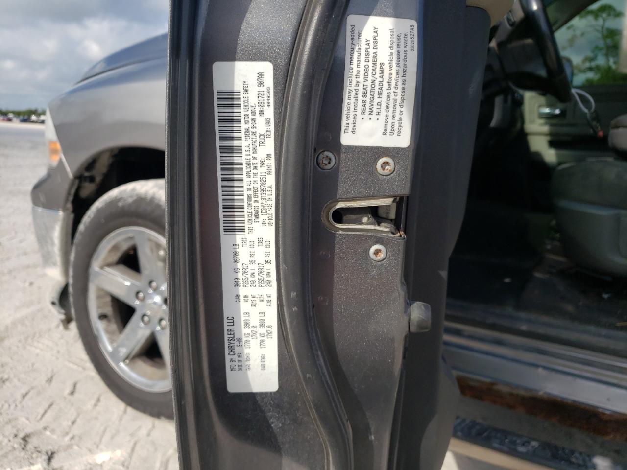 Photo 10 from auction – 2009 DODGE RAM 1500 with VIN 1D3HV18T39S702511