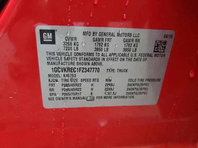 Photo 10 from auction – 2015 CHEVROLET SILVERADO with VIN 1GCVKREC1FZ347770