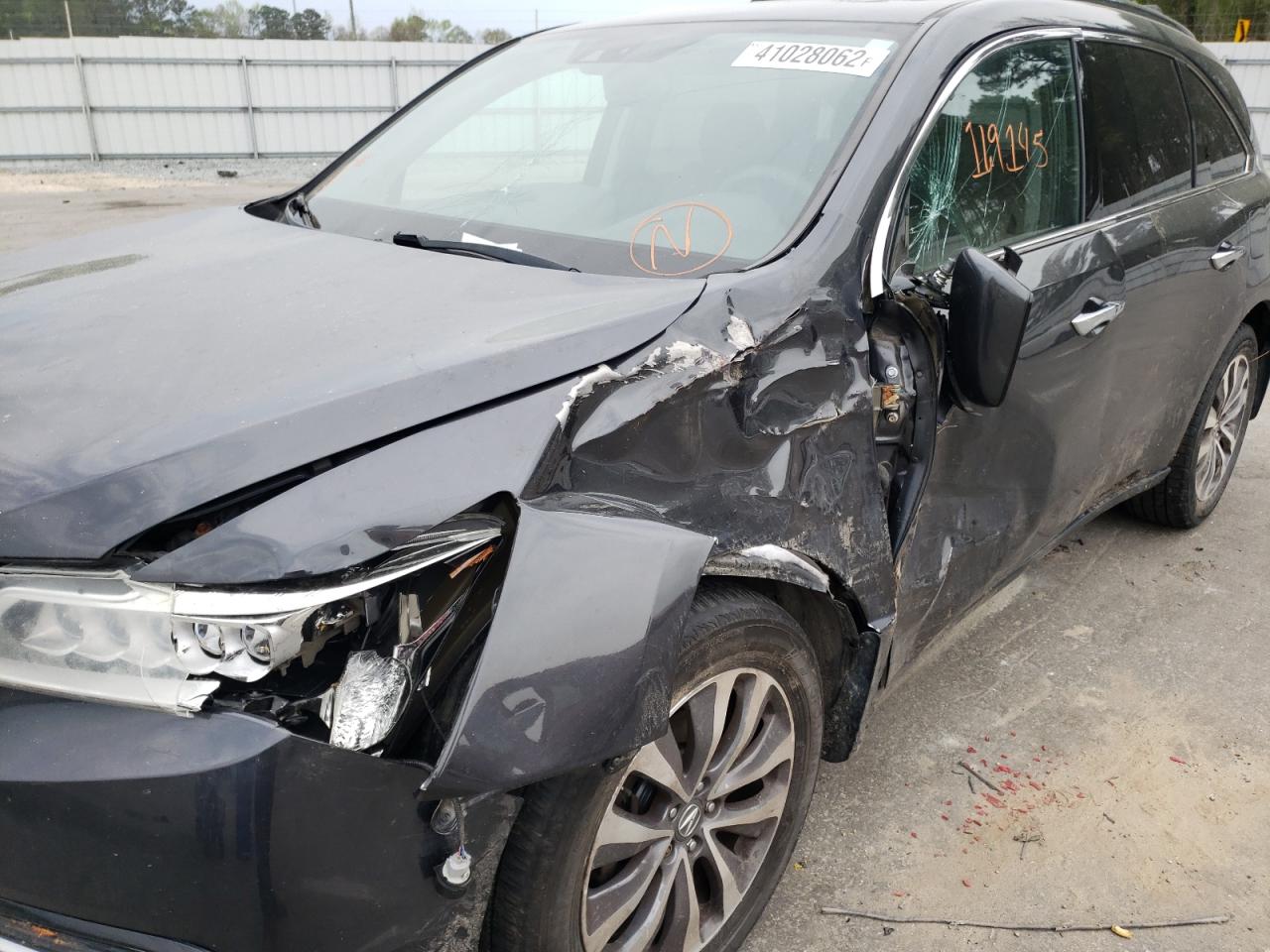 Photo 9 from auction – 2015 ACURA MDX TECHNO with VIN 5FRYD4H67FB027874