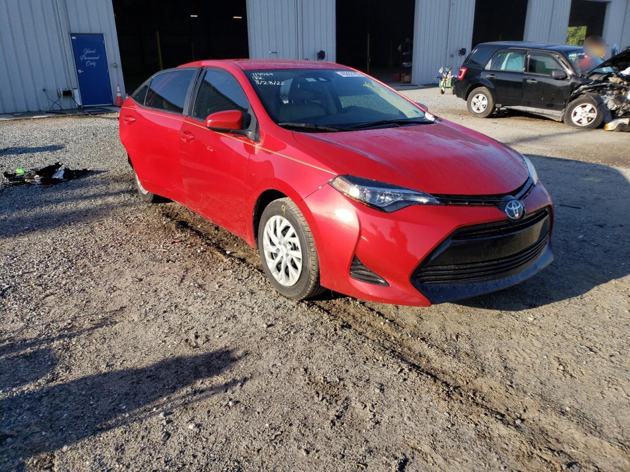 TOYOTA COROLLA L 2019 with VIN 2T1BURHE1KC214862 - Photo from auction