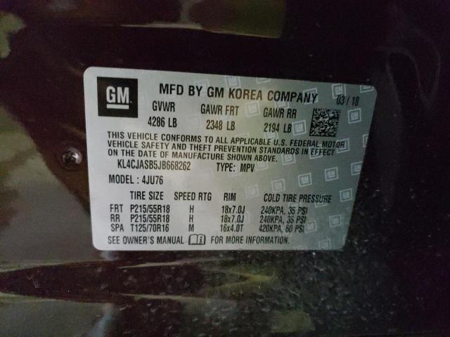 Photo 10 from auction – 2018 BUICK ENCORE PRE with VIN KL4CJASB5JB668262