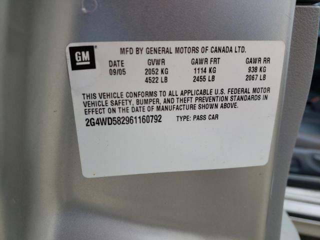 Photo 10 from auction – 2006 BUICK LACROSSE C with VIN 2G4WD582961160792