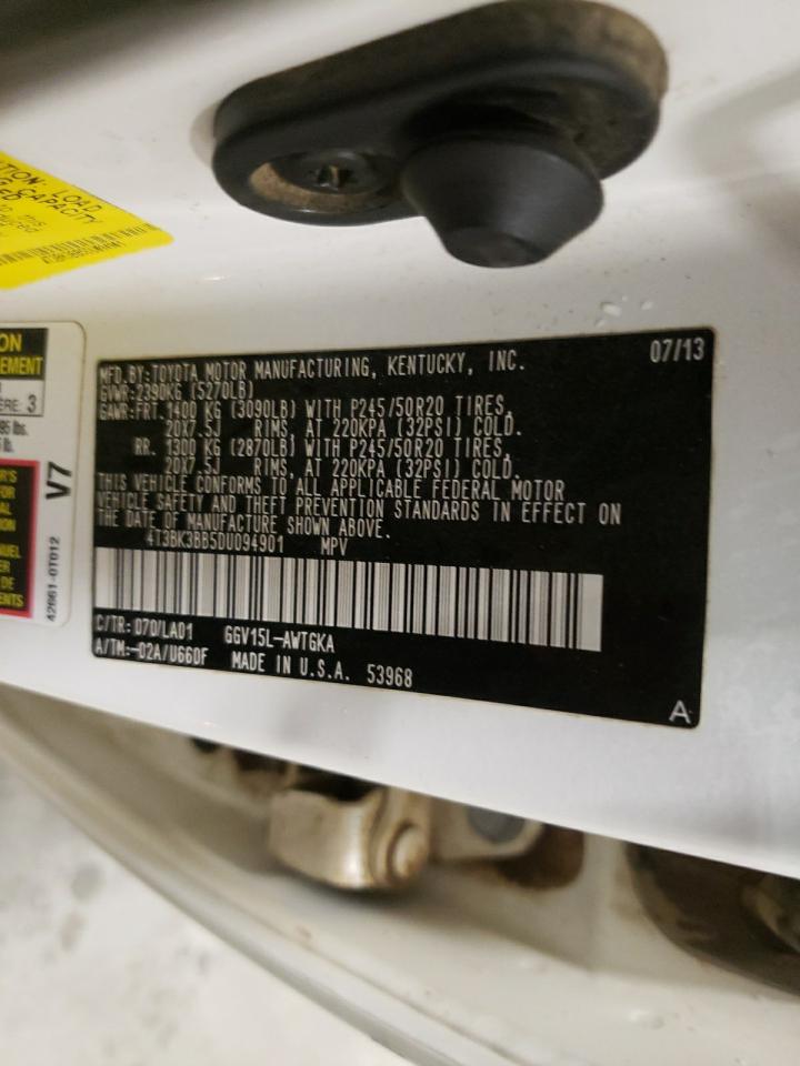 Photo 10 from auction – 2013 TOYOTA VENZA LE with VIN 4T3BK3BB5DU094901