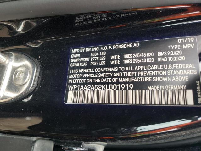 Photo 10 from auction – 2019 PORSCHE MACAN with VIN WP1AA2A52KLB01919