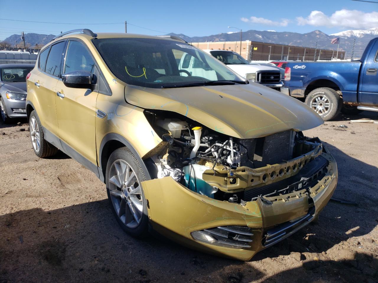 FORD ESCAPE SE 2014 with VIN 1FMCU0GX9EUC92201 - Photo from auction