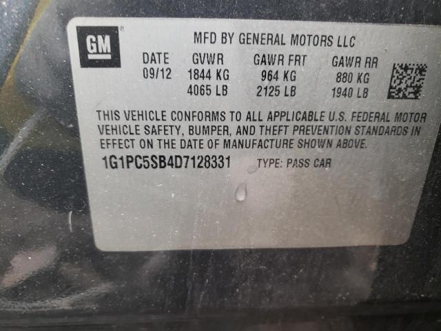 Photo 10 from auction – 2013 CHEVROLET CRUZE LT with VIN 1G1PC5SB4D7128331