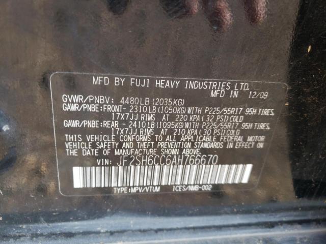 Photo 10 from auction – 2010 SUBARU FORESTER 2 with VIN JF2SH6CC6AH766670