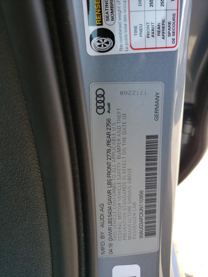 Photo 10 from auction – 2018 AUDI A6 PREMIUM with VIN WAUG3AFCXJN110956