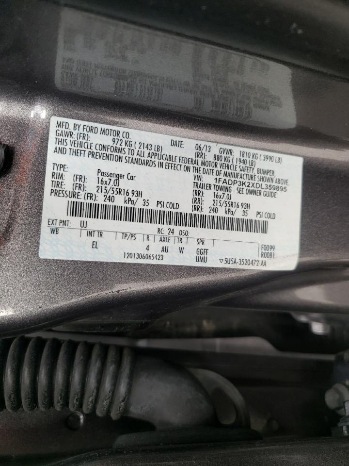 Photo 10 from auction – 2013 FORD FOCUS SE with VIN 1FADP3K2XDL359895