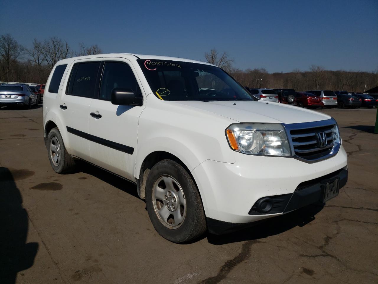 HONDA PILOT LX 2012 with VIN 5FNYF4H21CB072362 - Photo from auction