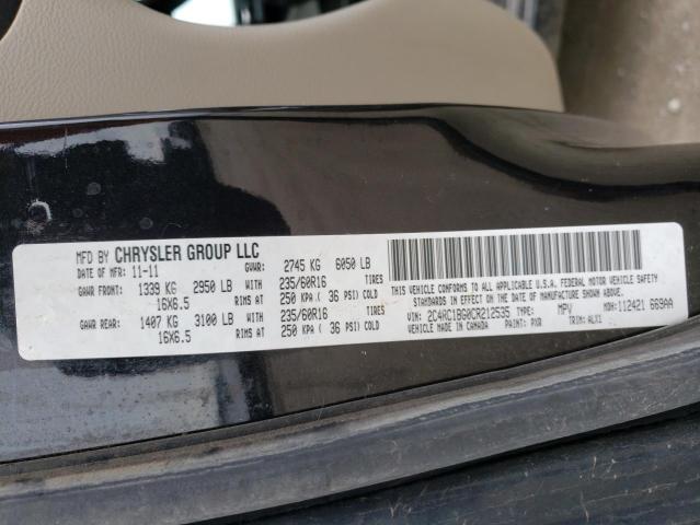 Photo 10 from auction – 2012 CHRYSLER TOWN & COU with VIN 2C4RC1BG0CR212535