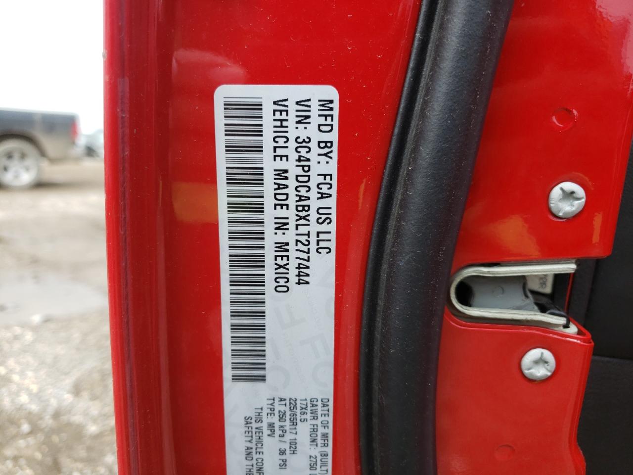 Photo 10 from auction – 2020 DODGE JOURNEY SE with VIN 3C4PDCABXLT277444
