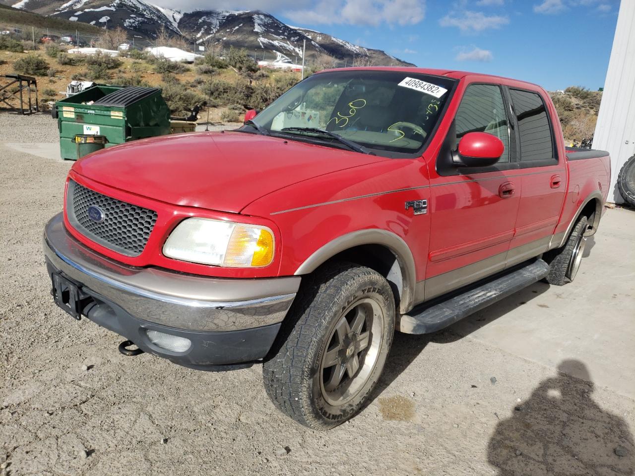 Photo 2 from auction – 2001 FORD F150 SUPER with VIN 1FTRW08L01KC05246