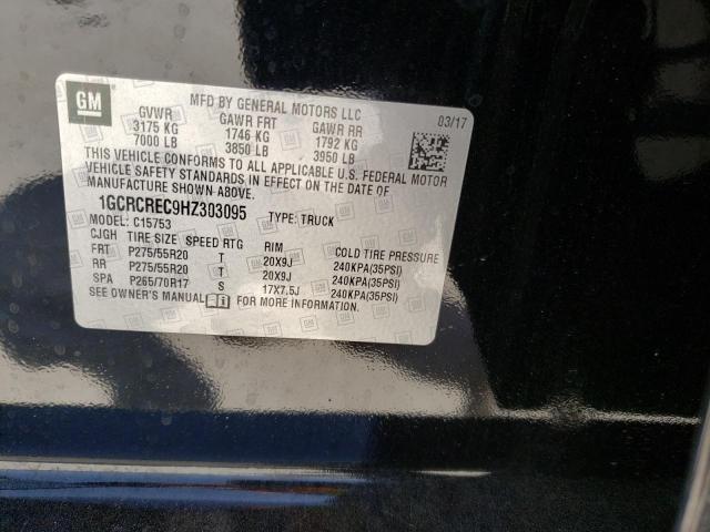 Photo 10 from auction – 2017 CHEVROLET SILVERADO with VIN 1GCRCREC9HZ303095