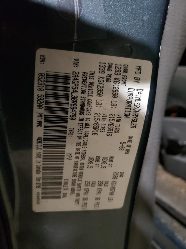 Photo 10 from auction – 2006 CHRYSLER TOWN & COU with VIN 2A4GP54L36R884780